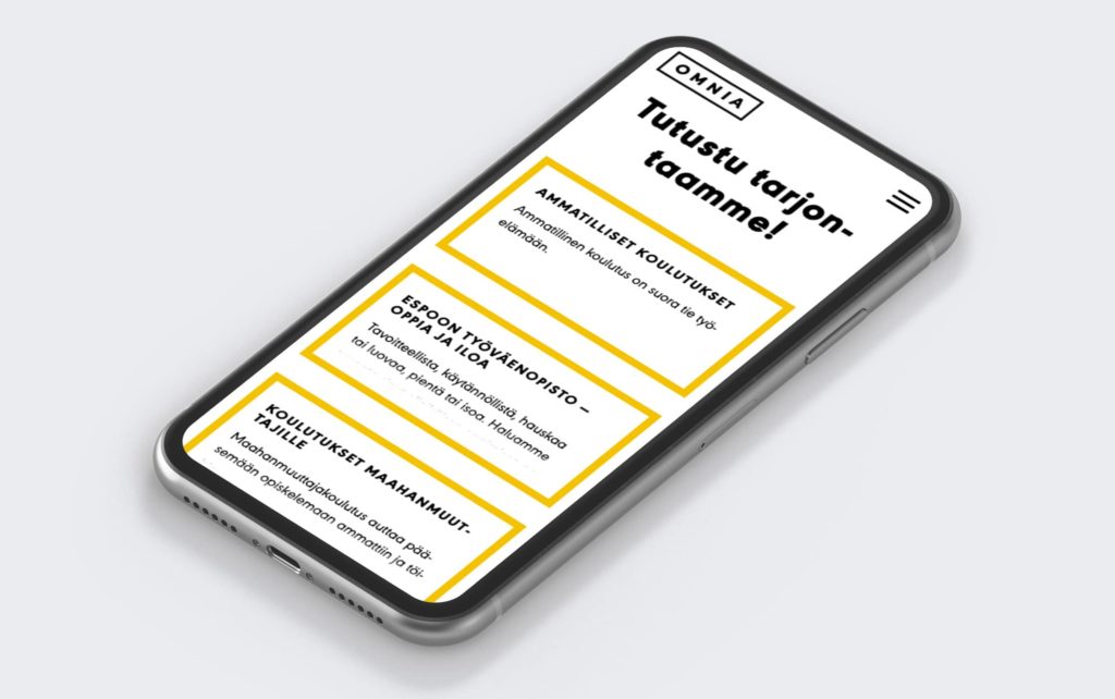 omnia.fi on mobile phone
