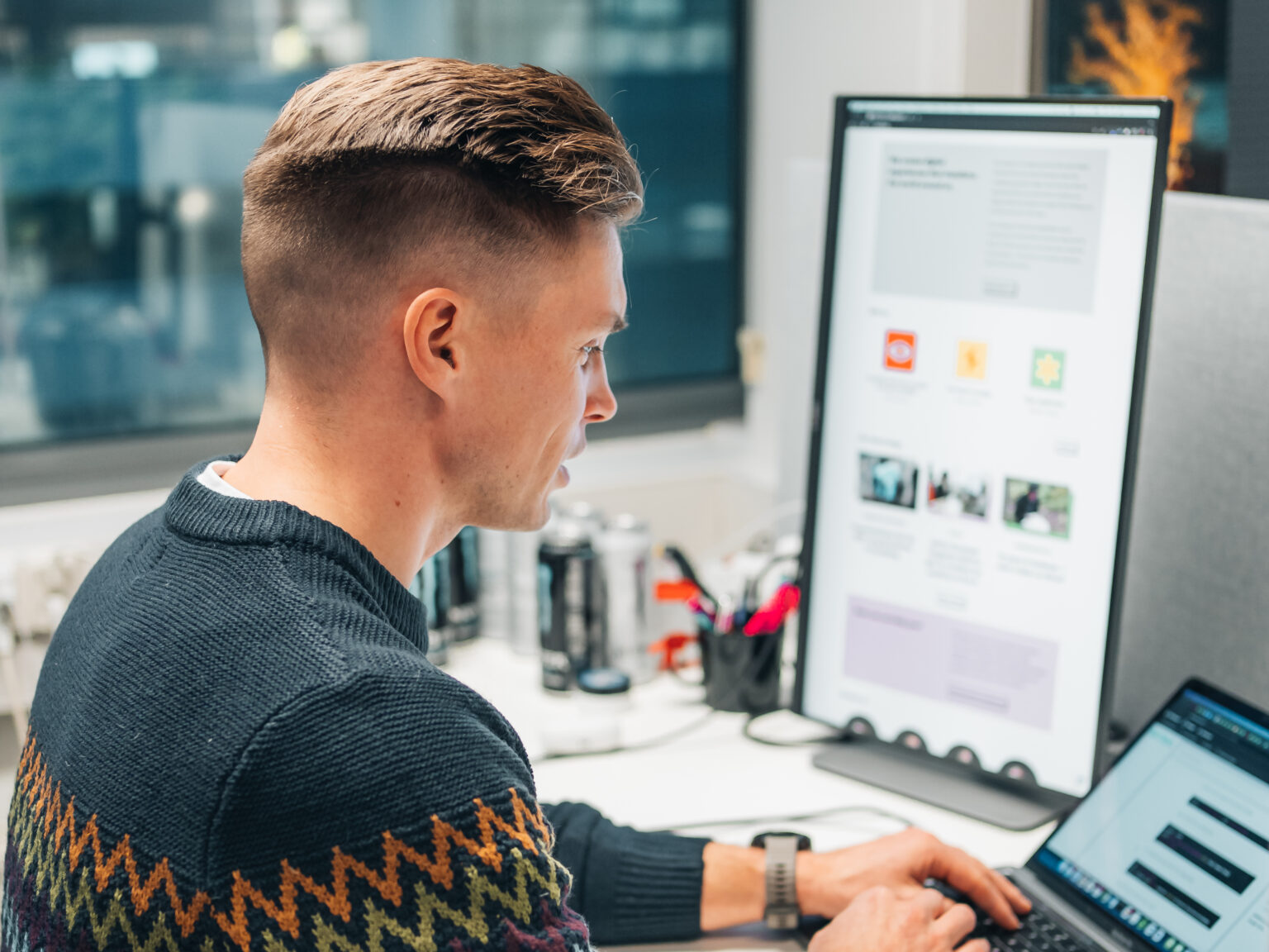 A person is typing on a computer.